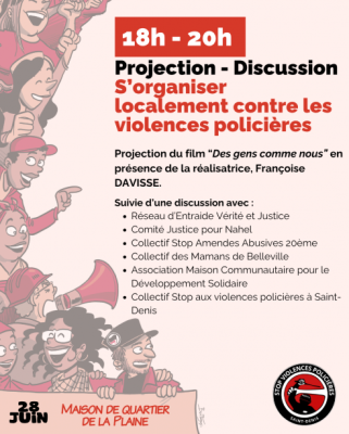 Projection – discussion : s'organiser localement contre les violences policières