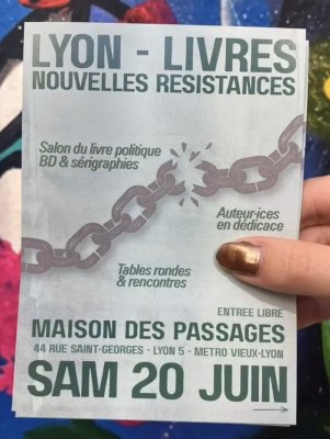 Nouvelles résistances : salon du livre politique et indépendant à Lyon