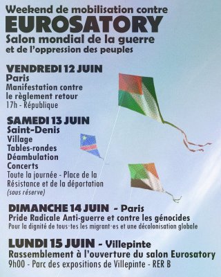 Mobilisation contre Eurosatory, salon mondial de la guerre et de l'oppression des peuples